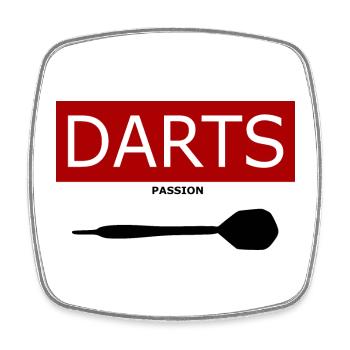 Darts Leidenschaft Passion WM Fans Geschenk - Viereckiger Kühlschrankmagnet - Weiß - Vorne
