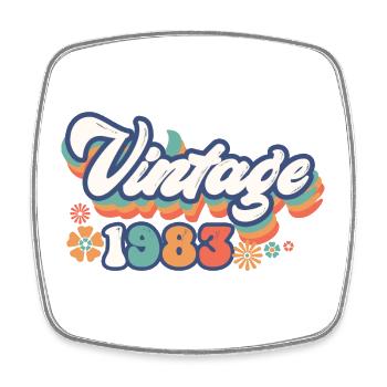 1983 Anniversaire 40 ans Vintage - Magnet carré - blanc - Devant