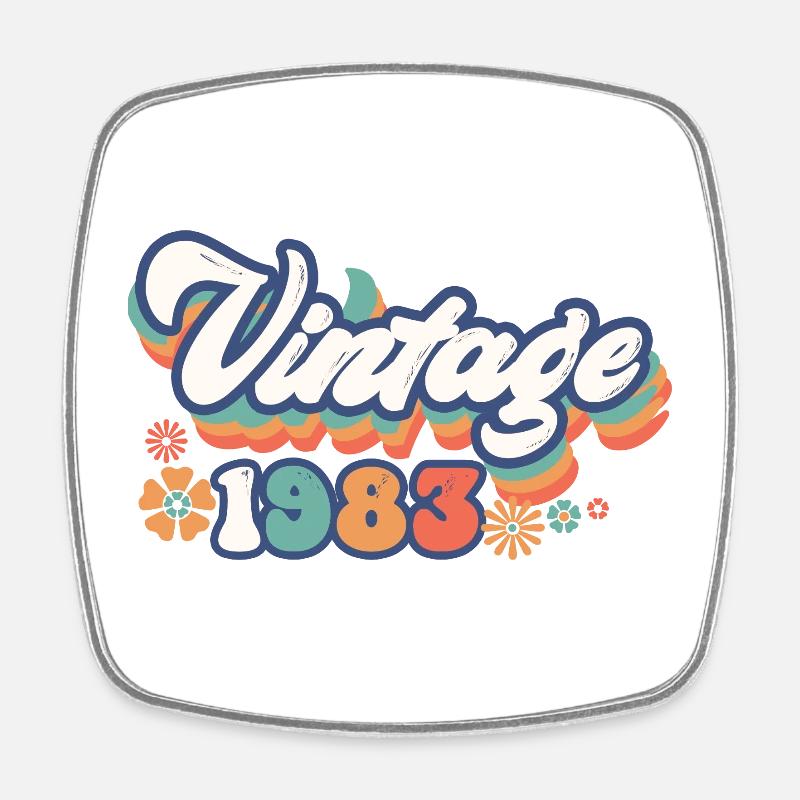 1983 Anniversaire 40 ans Vintage - Magnet carré - blanc