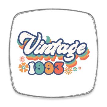 1993 Anniversaire Vintage - Magnet carré - blanc - Devant