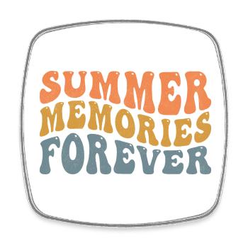 Sommer-Erinnerungen - Viereckiger Kühlschrankmagnet - Weiß - Vorne