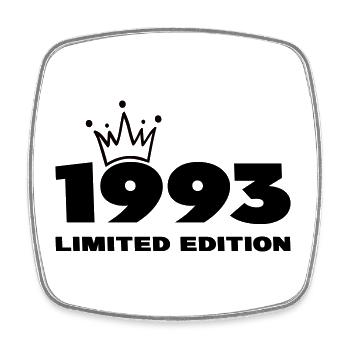 1993 Krone - Viereckiger Kühlschrankmagnet - Weiß - Vorne