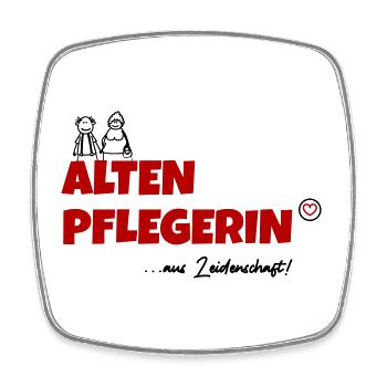Altenpflegerin aus Leidenschaft - Viereckiger Kühlschrankmagnet - Weiß - Vorne