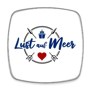 Lust auf Meer - Viereckiger Kühlschrankmagnet - Weiß - Vorne