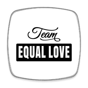 Team Equal Love - Viereckiger Kühlschrankmagnet - Weiß - Vorne