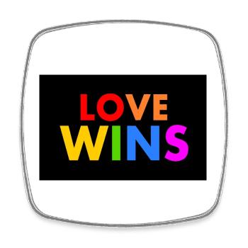 Love wins - Square fridge magnet - white - Front