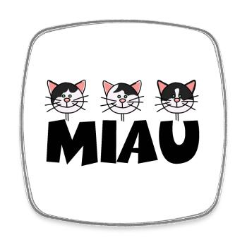 Katzen1 1 - Viereckiger Kühlschrankmagnet - Weiß - Vorne