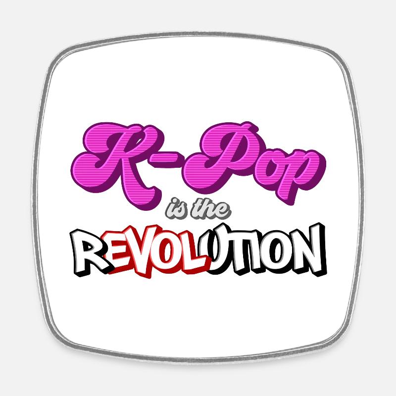 K-Pop is the Revolution | kpop KPop Geschenkidee - Viereckiger Kühlschrankmagnet - Weiß