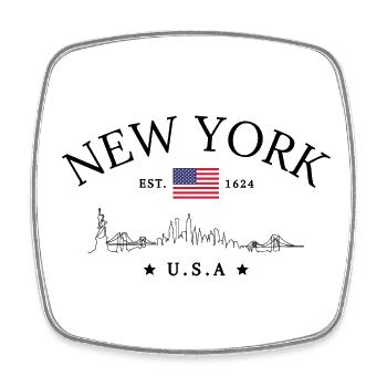 New York Est.1624 Classic - Square fridge magnet - white - Front