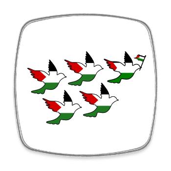 Free palestine - Magnet carré - blanc - Devant