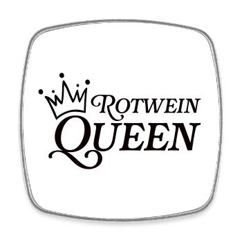 Rotwein Queen - Viereckiger Kühlschrankmagnet - Weiß - Vorne