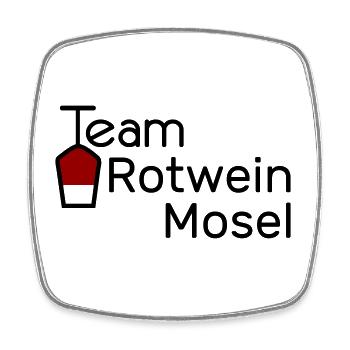 Team Rotwein Mosel - Viereckiger Kühlschrankmagnet - Weiß - Vorne
