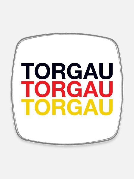 TORGAU - Viereckiger Kühlschrankmagnet - Weiß