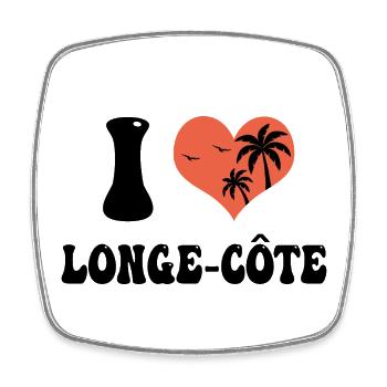 j aime le longe côte - Magnet carré - blanc - Devant