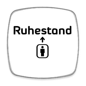 Aufzug Rente3 - Viereckiger Kühlschrankmagnet - Weiß - Vorne