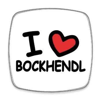 I Love Bockhendl Backhendl - Square fridge magnet - white - Front