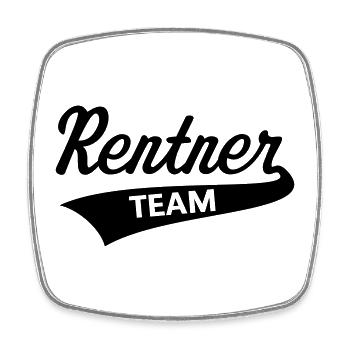 Rentner Team (Senioren Team / Black) - Viereckiger Kühlschrankmagnet - Weiß - Vorne