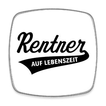 Rentner Auf Lebenszeit (Rente / Ruhestand / Black) - Viereckiger Kühlschrankmagnet - Weiß - Vorne