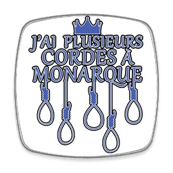 J'AI PLUSIEURS CORDES A MONARQUE (bleu) - Magnet carré - blanc - Devant
