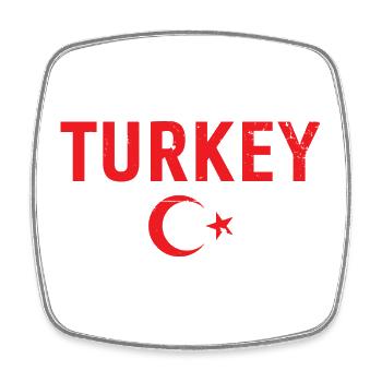 Turkey Vintage Turkish Turkey - Square fridge magnet - white - Front