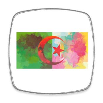Algerien - Viereckiger Kühlschrankmagnet - Weiß - Vorne