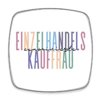 examinierte Einzelhandelskauffrau -buntes Design - Viereckiger Kühlschrankmagnet - Weiß - Vorne