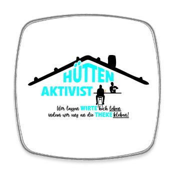 Hüttenaktivist - Wirte Theke - Viereckiger Kühlschrankmagnet - Weiß - Vorne