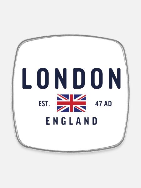 London Eengland Est 47 AD Vintage Classic - Square fridge magnet - white