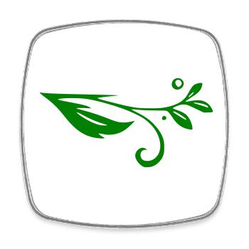 Flourishes Vine - Square fridge magnet - white - Front