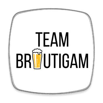 Team Bräutigam (Bier / Junggesellenabschied / POS) - Viereckiger Kühlschrankmagnet - Weiß - Vorne