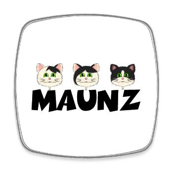 Katzen3 1 - Viereckiger Kühlschrankmagnet - Weiß - Vorne