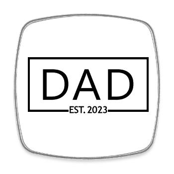Papa est. 2023, Papa en devenir, Annonce de grossesse - Magnet carré - blanc - Devant