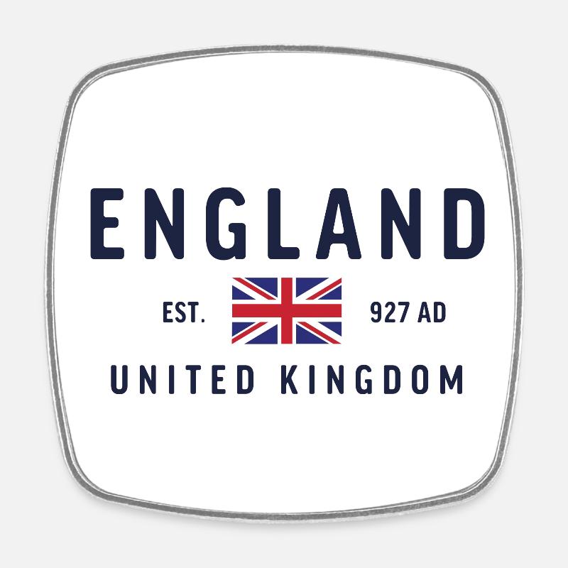 England Est 927 AD Classic - Square fridge magnet - white