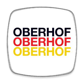 OBERHOF - Square fridge magnet - white - Front