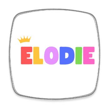 Elodie ! Personnalisable - Magnet carré - blanc - Devant