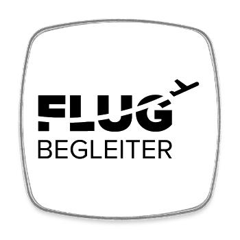 Flugbegleiter - Viereckiger Kühlschrankmagnet - Weiß - Vorne
