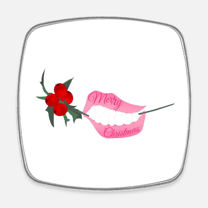 Merry Christmas - Square fridge magnet - white