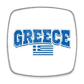 Grèce - Magnet carré - blanc - Devant