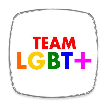 Lgbt - Viereckiger Kühlschrankmagnet - Weiß - Vorne