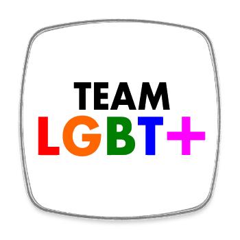 Lgbt - Viereckiger Kühlschrankmagnet - Weiß - Vorne