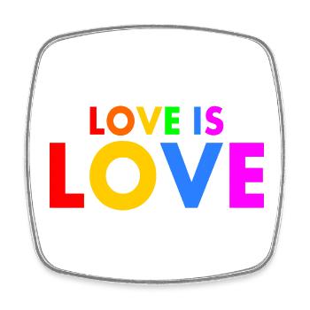 Love is love - Viereckiger Kühlschrankmagnet - Weiß - Vorne