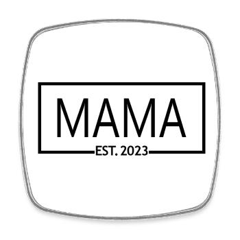 Mama Est. 2023, Maman en devenir, Annonce de grossesse - Magnet carré - blanc - Devant
