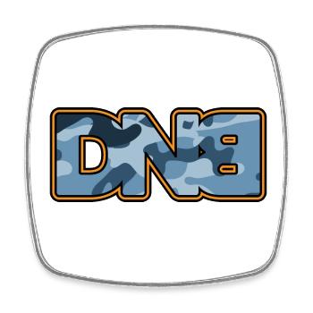 DNB Drum n Bass Blue Camo Remix - Viereckiger Kühlschrankmagnet - Weiß - Vorne