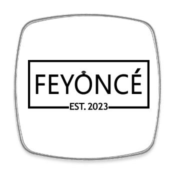 Feyoncé Est. 2023 - Braut zu werden - Verlobungsfeier - Viereckiger Kühlschrankmagnet - Weiß - Vorne