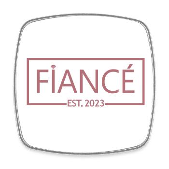 2023 - Groom To Be - Fête de fiançailles - Magnet carré - blanc - Devant