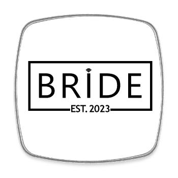 2023 Fiançailles Mariage Douche nuptiale - Magnet carré - blanc - Devant