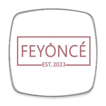 Feyoncé Est. 2023 - Braut zu werden - Verlobungsfeier - Viereckiger Kühlschrankmagnet - Weiß - Vorne