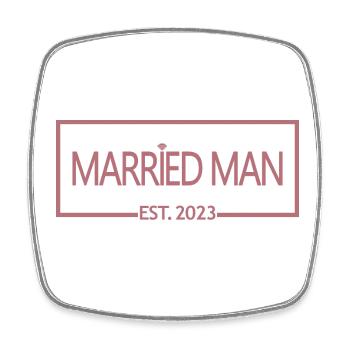 2023 Lune de miel de mariage correspondant - Magnet carré - blanc - Devant