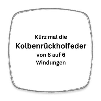 Kürz mal die Kolbenrückholfeder - KFZ-Handwerk - Viereckiger Kühlschrankmagnet - Weiß - Vorne