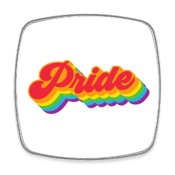 Pride Rainbow LGBTQ Gay Gay CSD - Square fridge magnet - white - Front